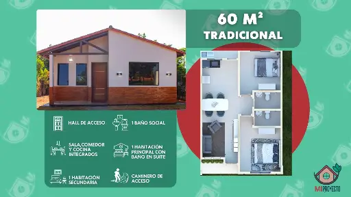 CASA FACHADA TRADICIONAL 60 M2
