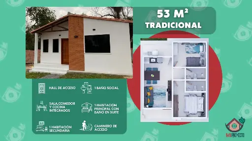 CASA FACHADA TRADICIONAL 53 M2